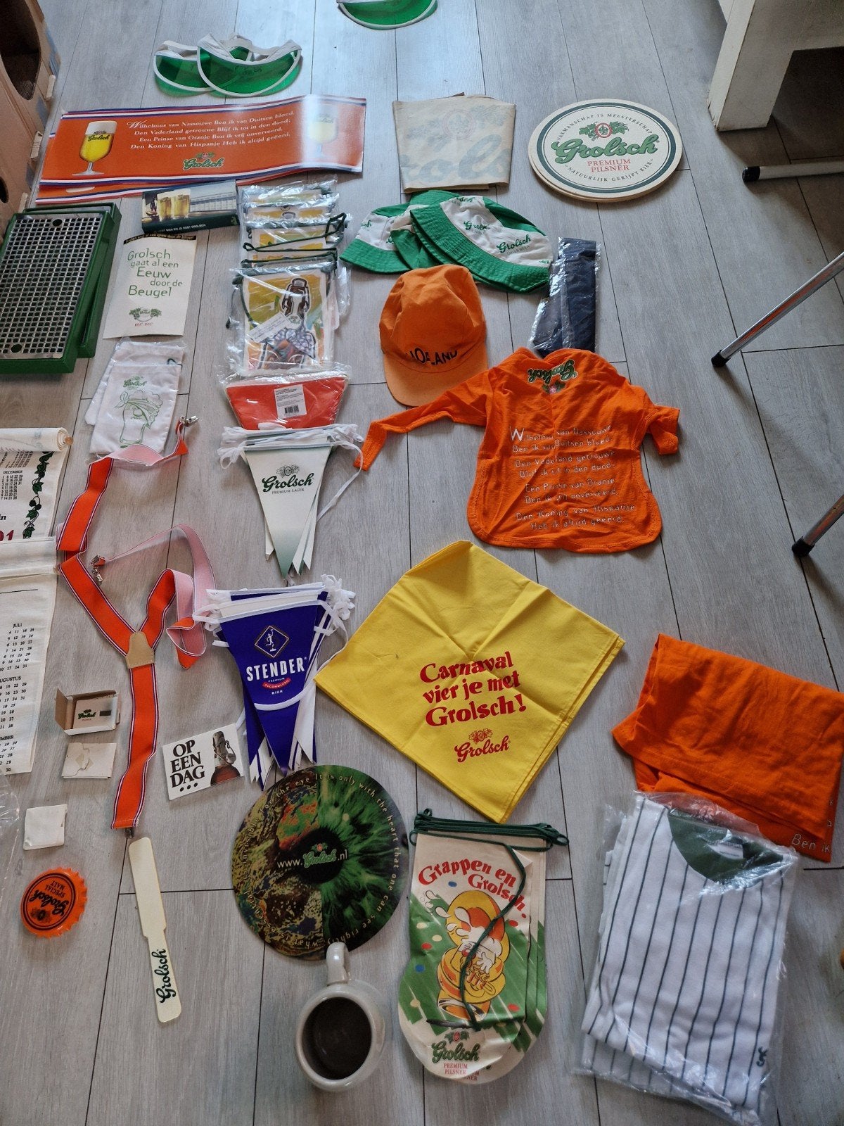 Grote partij Grolsch merchandise en verzamelitems, Verzamelen, Merken en Reclamevoorwerpen, Ophalen