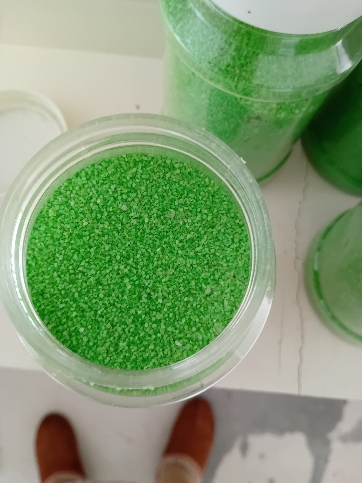 groen  decoratie zand Ideaal  in potje., Ophalen, Groen, Overige thema's, Nieuw
