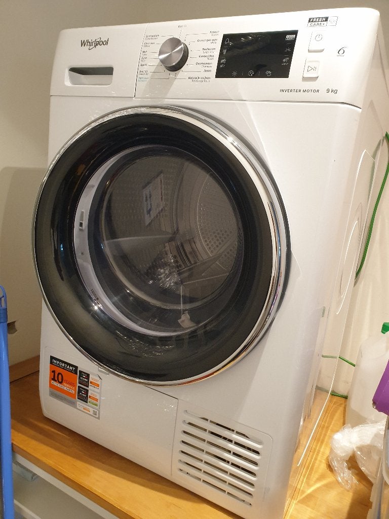 9 KG Whirlpool Tumble Dryer, Ophalen, Energieklasse A of zuiniger, Minder dan 85 cm, Overige typen