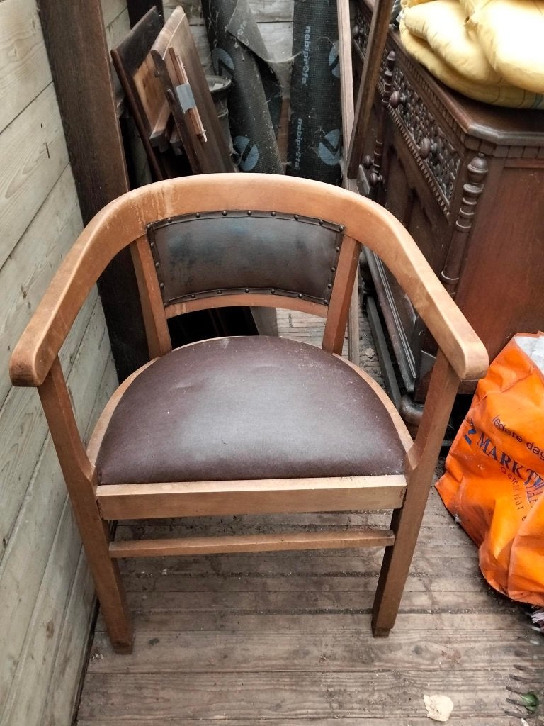 Stoel, Huis en Inrichting, Stoelen, Ophalen, Gebruikt, Bruin, Hout