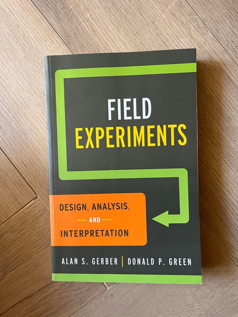 Field Experiments: Design, Analysis, and Interpretation, Ophalen of Verzenden, Gamma, Gelezen, WO