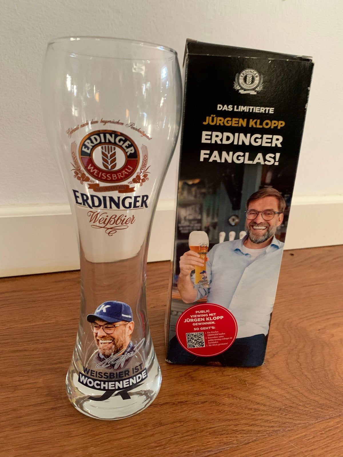 Jürgen Klopp Erdinger Weißbier Glas - Limited Edition, Ophalen of Verzenden, Nieuw