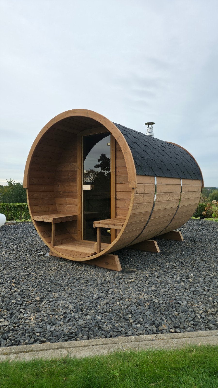 3M Barrel Sauna Gratis Levering en Plaatsing - 10% KORTING, Sport en Fitness, Ophalen of Verzenden, Nieuw, Fins of Traditioneel