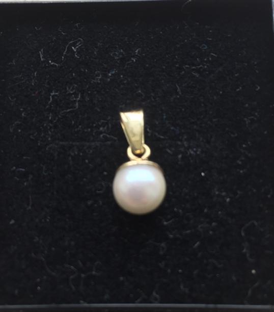 GOUDEN PAREL OORBELLEN  & Hanger BEDEL.  🎁, Ophalen, Wit, Nieuw, Met edelsteen