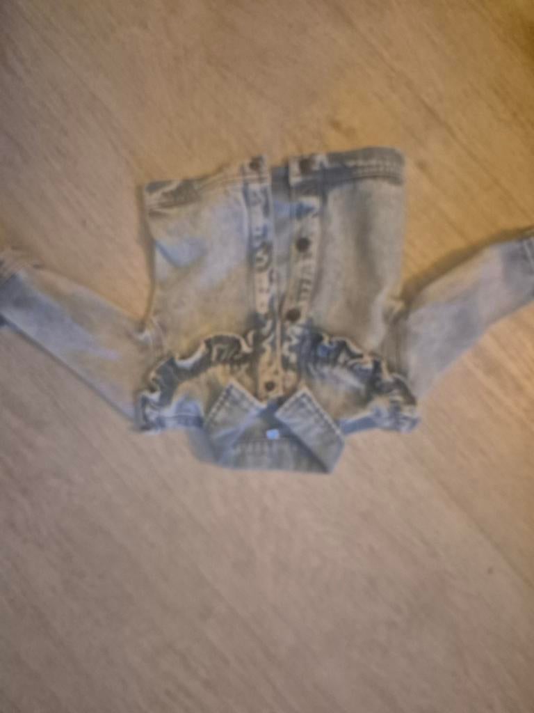 Leuk spijkerjasje maat 62, Gebruikt, Jongetje of Meisje, Ophalen of Verzenden, Jasje
