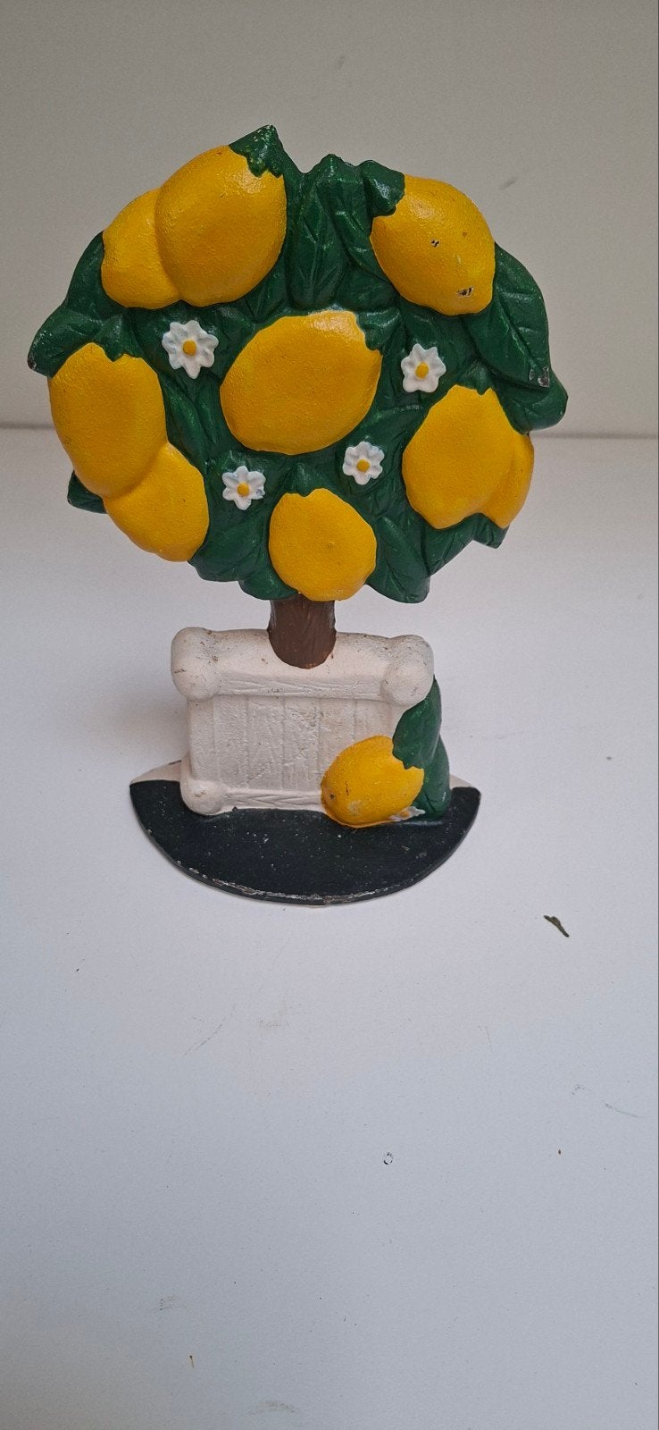 Decoratieve Deurstopper Citroenboom - Gietijzer, Binnen, Gebruikt, Ophalen of Verzenden, Meerkleurig