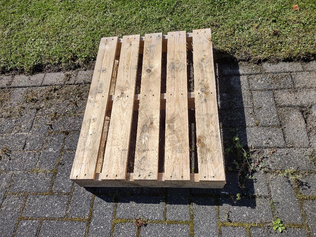 houten pallet 60 x 80 cm, Ophalen, Minder dan 25 mm, Zo goed als nieuw, Minder dan 200 cm