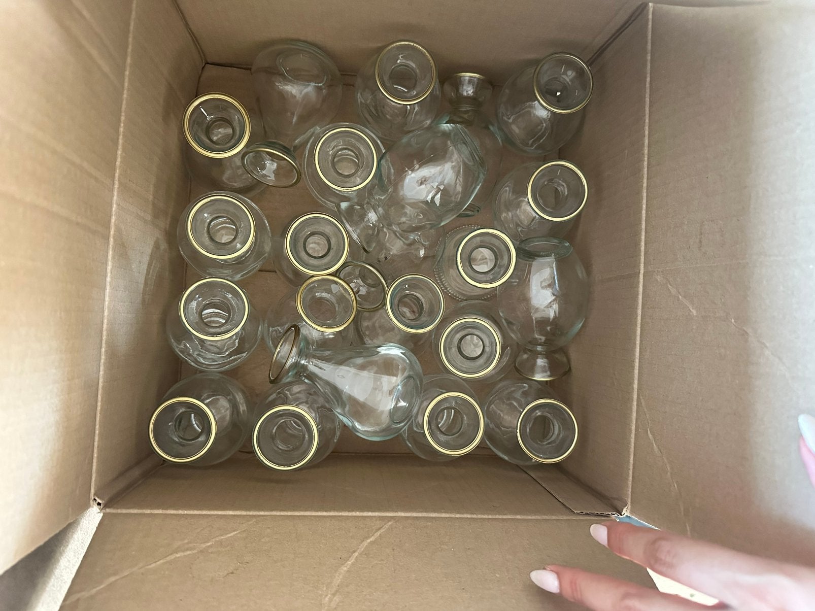 50 bloemvaasjes, Overige kleuren, Nieuw, Ophalen of Verzenden, Glas