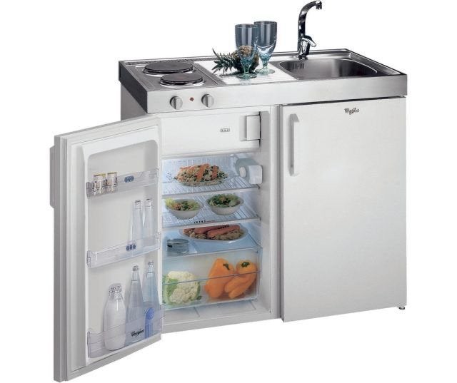 Compacte mini-keuken met koelkast, kookplaat en spoelbak, Ophalen, 60 cm of meer, Nieuw, 3 kookzones of minder