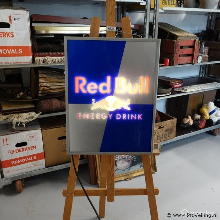 Online Veiling: Verlichte reclame-lichtbak Red Bull, Gebruikt