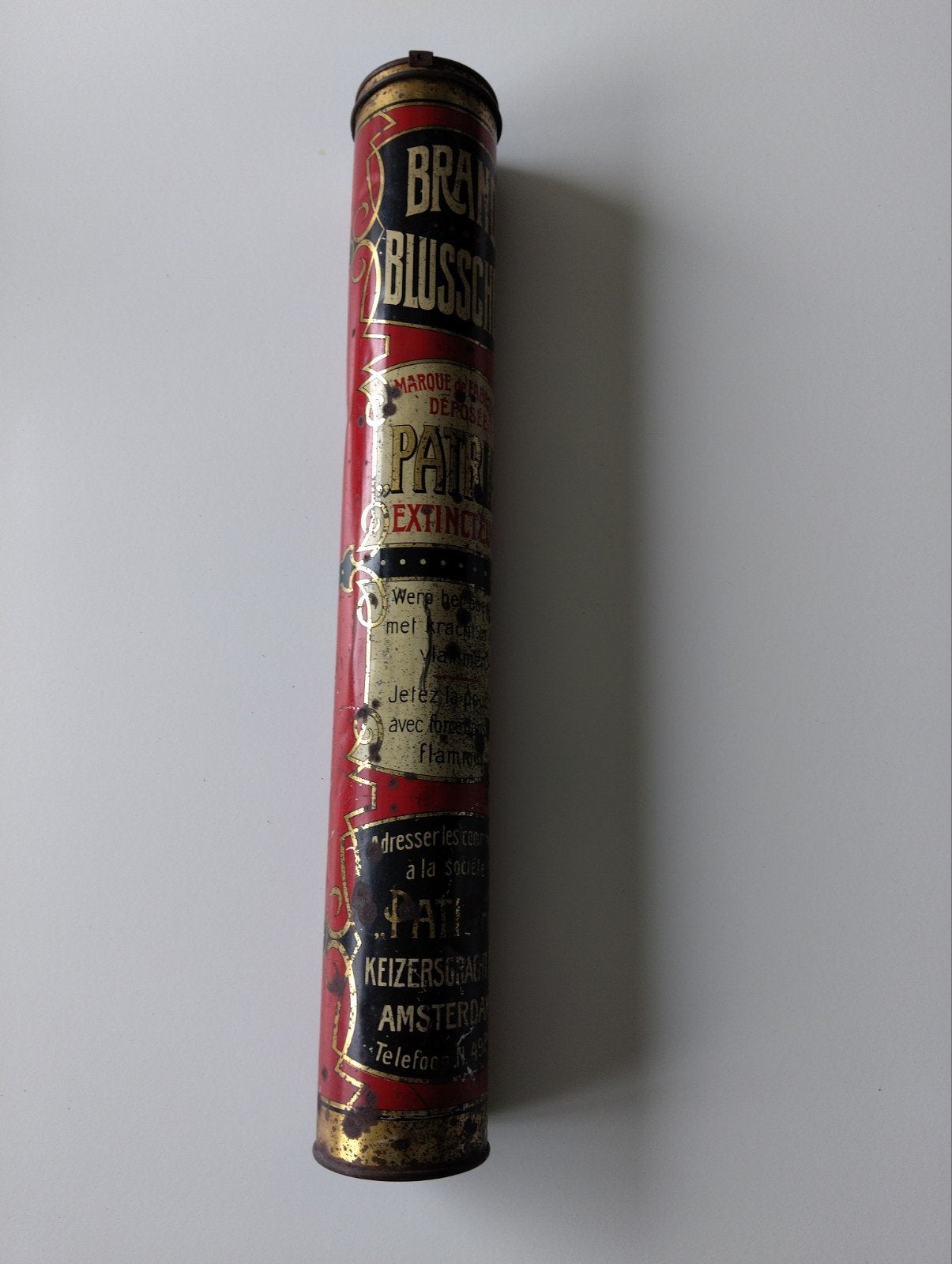 Antieke Brandblusser "Patria" gevuld met poeder, Ophalen of Verzenden