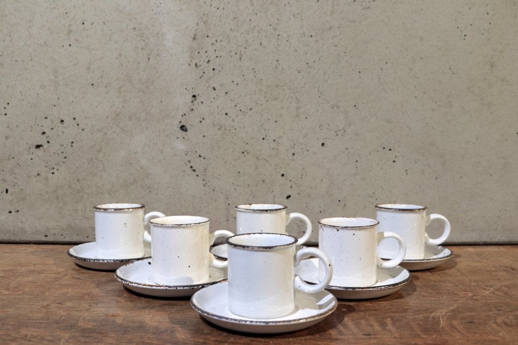 6 Midwinter Wedgwood – Creation / Stonehenge – Kop & schotel, Gebruikt, Ophalen of Verzenden, Kop(pen) en/of Schotel(s), Wedgwood