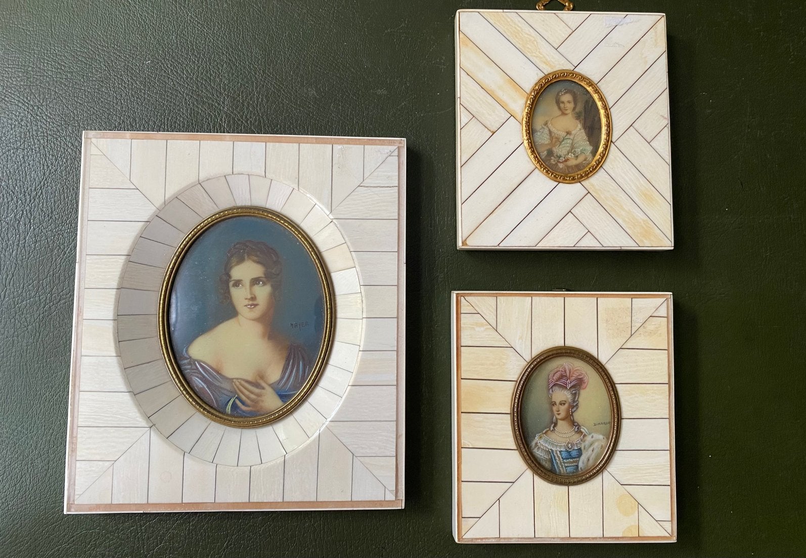 Prachtig Miniatuur Lijsten Met Portret, Ophalen of Verzenden