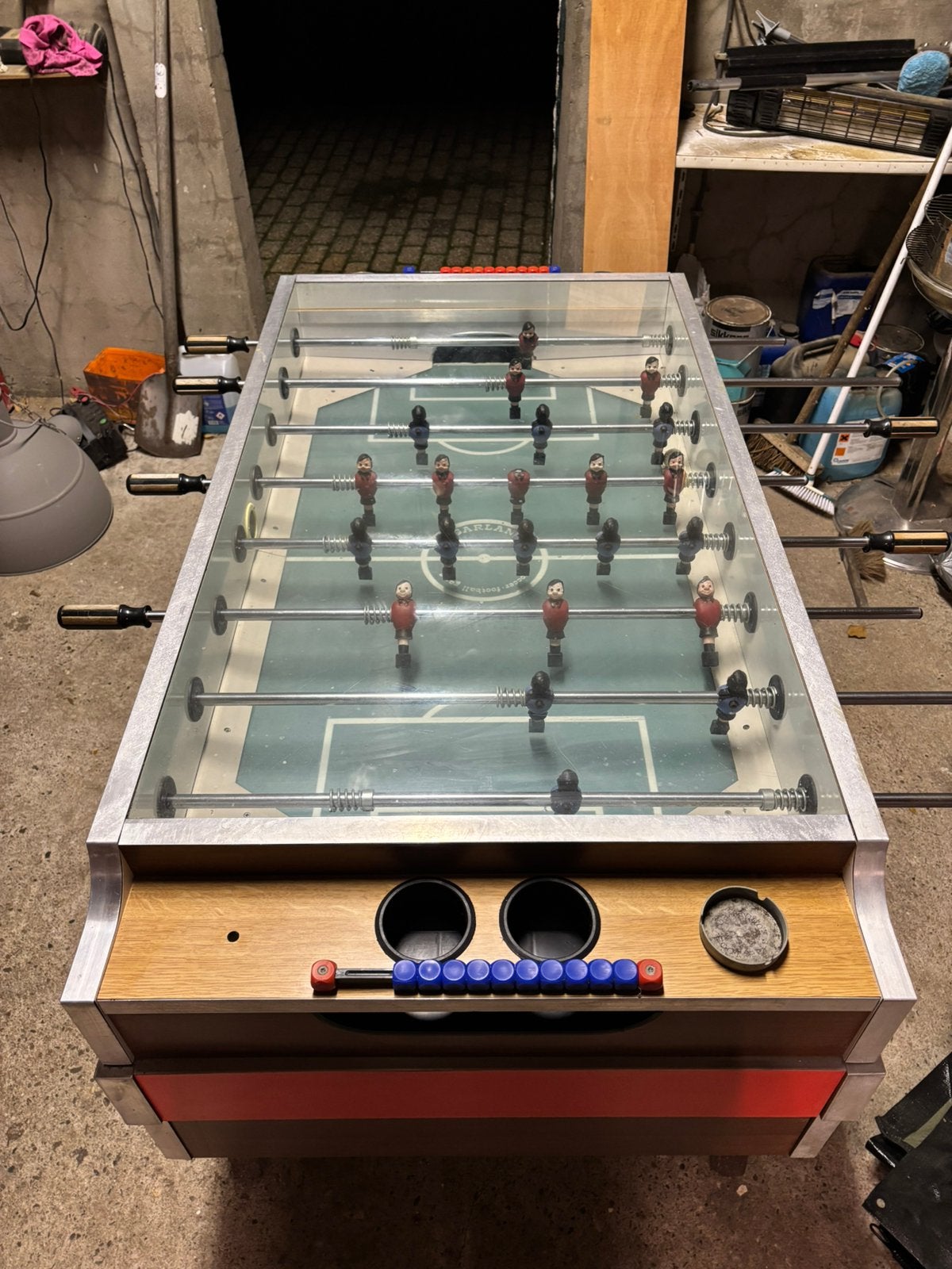 Voetbaltafel garlando vintage, Ophalen, Gebruikt