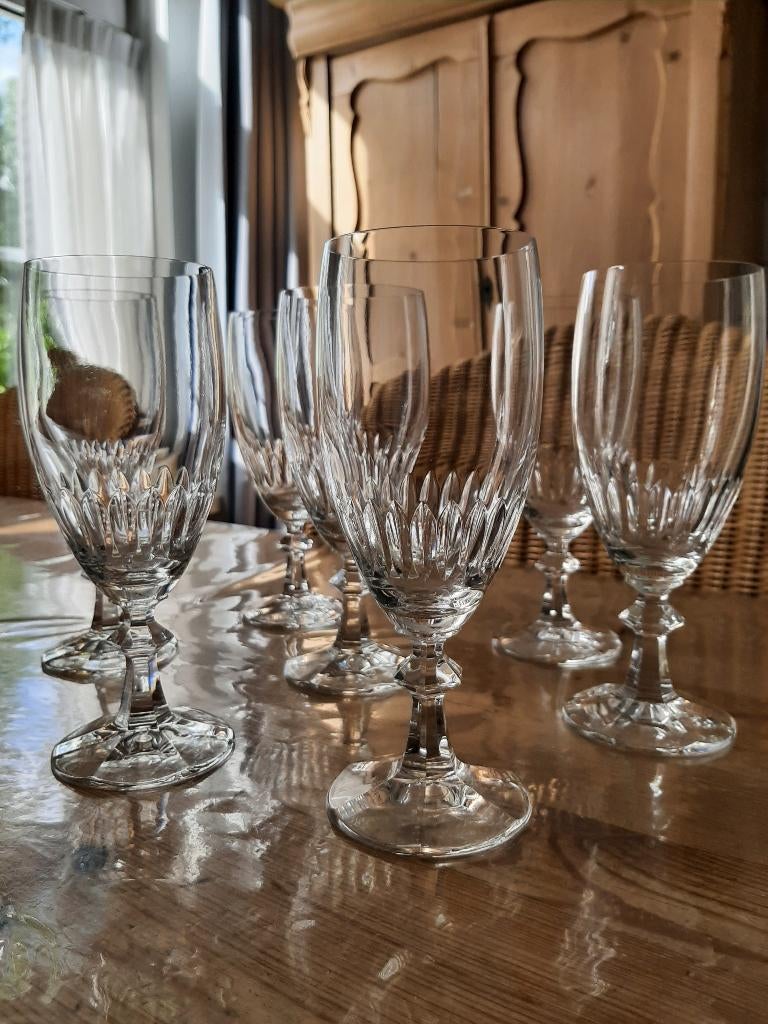 SCHOTT ZWIESEL - 7 KRISTALLEN FIJN GESLEPEN BIERGLAZEN, Ophalen of Verzenden, Zo goed als nieuw, Overige stijlen, Overige materialen