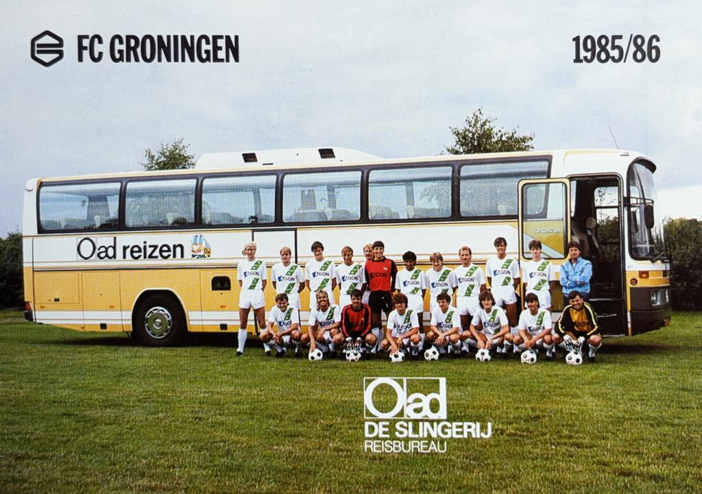 Elftalkaart FC Groningen - seizoen 1985/1986 - OAD bus, Ophalen of Verzenden, Zo goed als nieuw, Feyenoord, Spelerskaart