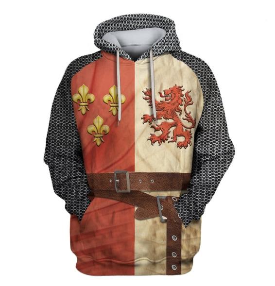 Ridder trui met capuchon (kostuum middeleeuwse heren mannen), Kleding | Heren, Verzenden, Nieuw, Overige maten