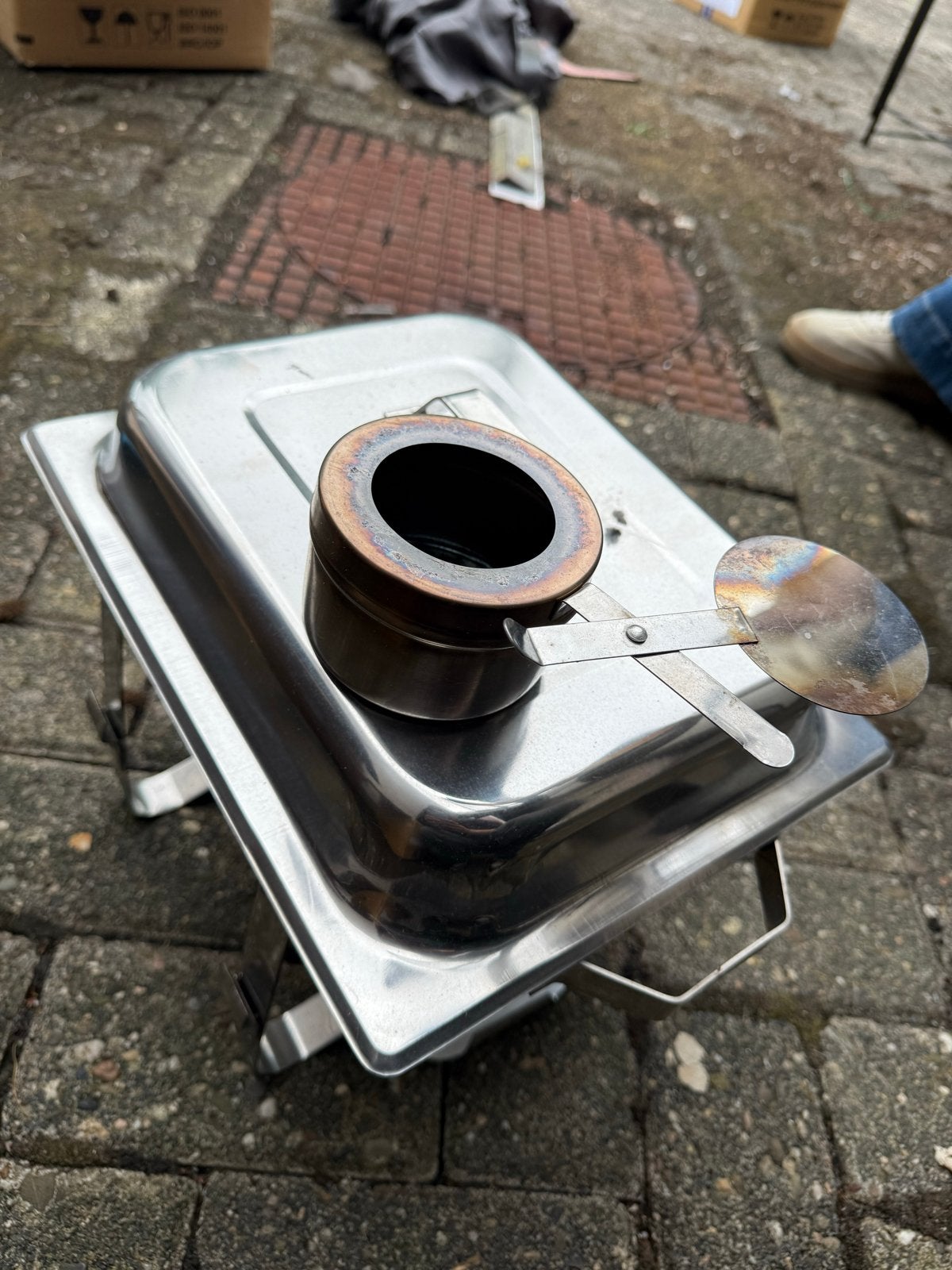 Chafing Dish / Warmhoudbak RVS, Ophalen of Verzenden, Gebruikt