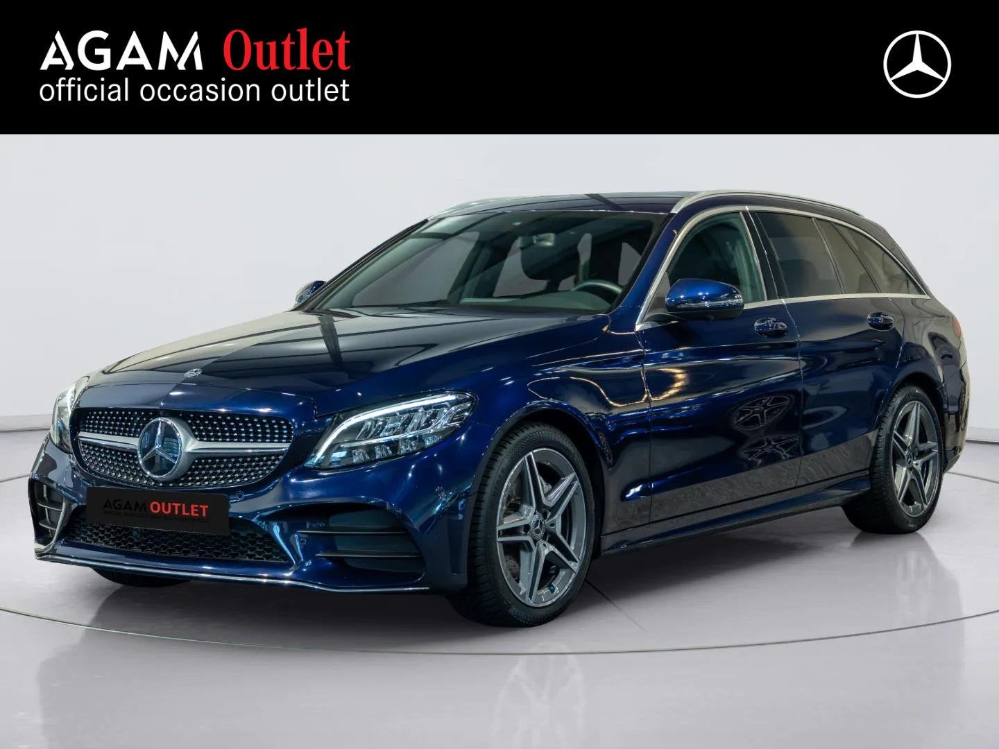 Mercedes-Benz C-Klasse Estate 160 Business Solution, Auto's, Automaat, 4 cilinders, Blauw, Leder en Stof