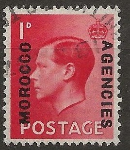 Marokko, Britse post, Postzegels en Munten, Ophalen of Verzenden, Marokko, Gestempeld