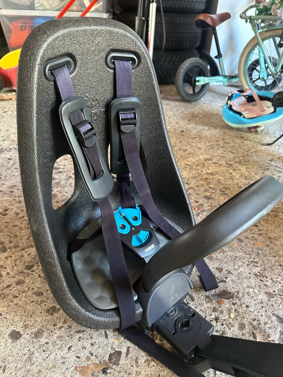 Thule Yepp Mini fietsstoeltje met windscherm, Ophalen, Voorzitje, 0 t/m 13 kg, Gebruikt