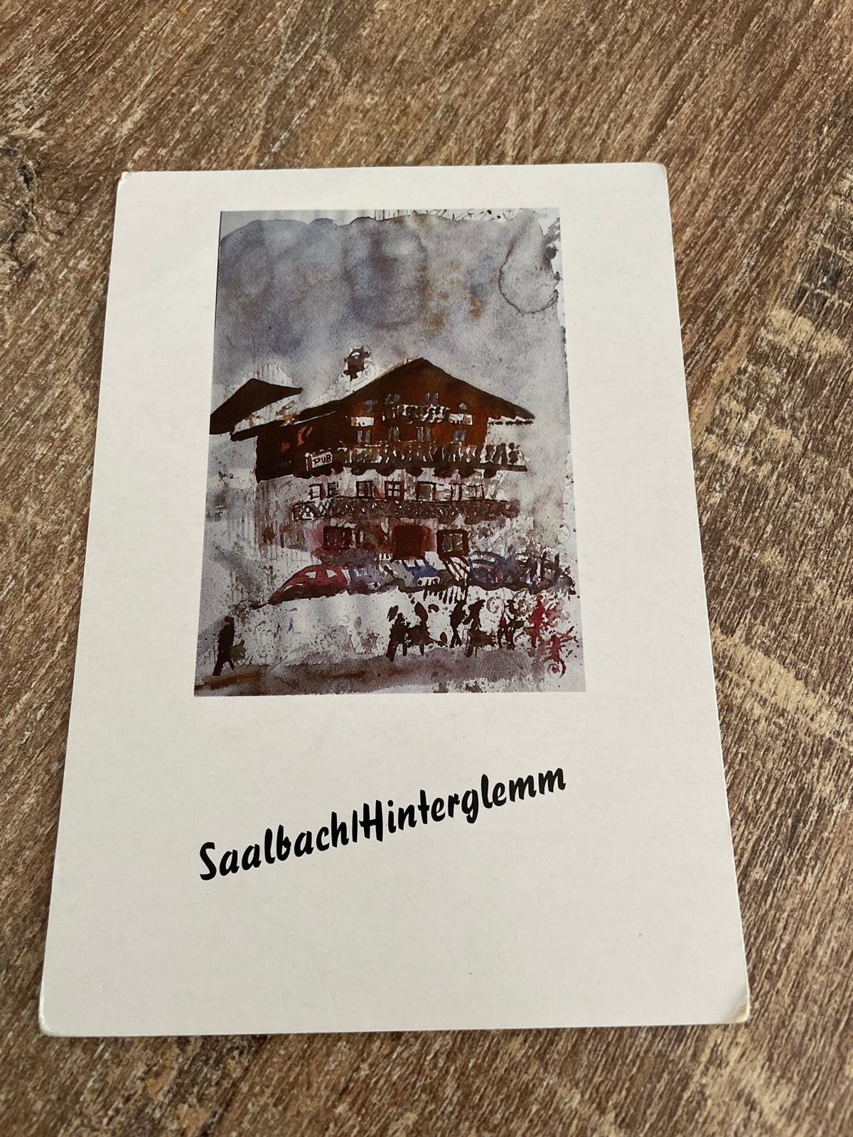Ansichtkaart Saalbach Hinterglemm - Gasthof Auheim, Ophalen of Verzenden, 1980 tot heden, Ongelopen, Oostenrijk