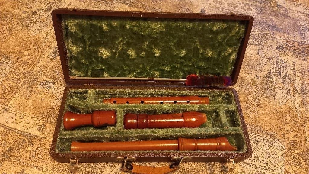 sopraanfluit van der Veen en altfluit Adler in opbergkoffer, Muziek en Instrumenten, Ophalen, Gebruikt, Overige typen, Met koffer, hoes of etui