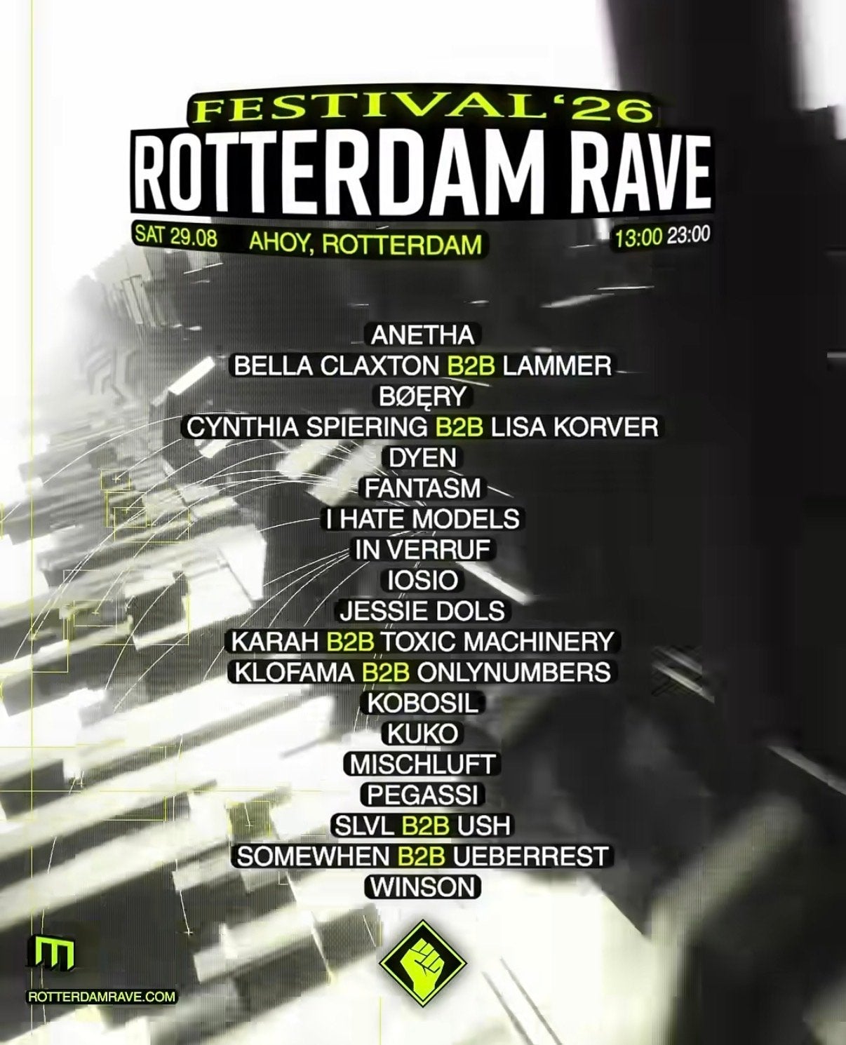 Rotterdam Rave festival, 2 tickets, 29 augustus, Tickets en Kaartjes, Concerten | Dance, Augustus