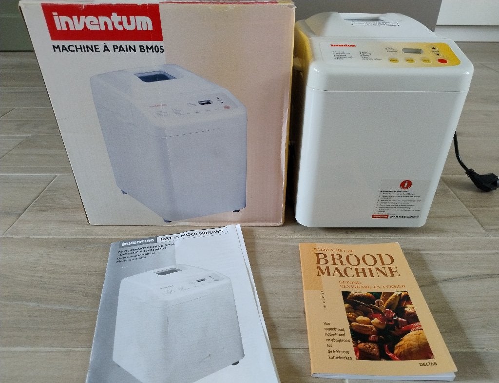 Inventum broodbakmachine BM05, Witgoed en Apparatuur, 400 tot 800 gram deeg, Ophalen of Verzenden, Zo goed als nieuw, Met timer