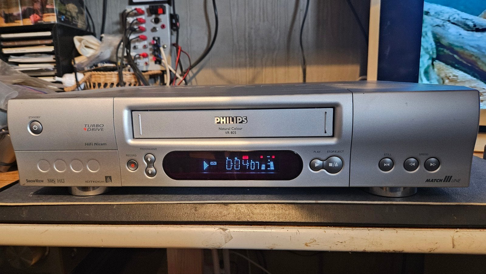 PHILIPS Matchline VR805 HiFi Stereo, Ophalen of Verzenden, Gebruikt, VHS-speler of -recorder