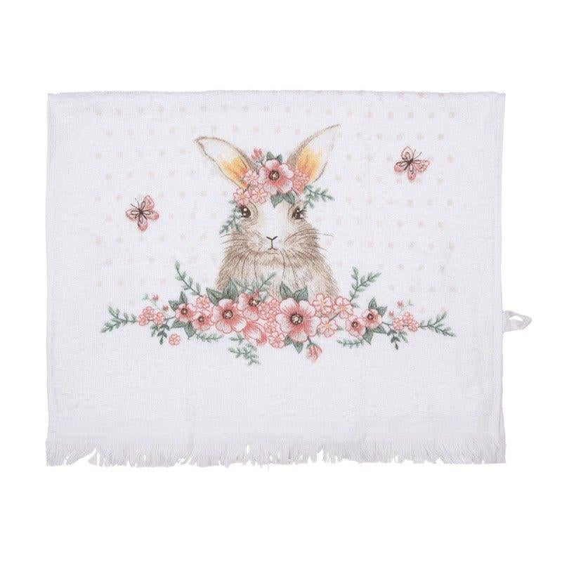 HANDDOEKJE - CLAYRE & EEF - BLOEMEN KONIJNTJE, Ophalen of Verzenden, Nieuw