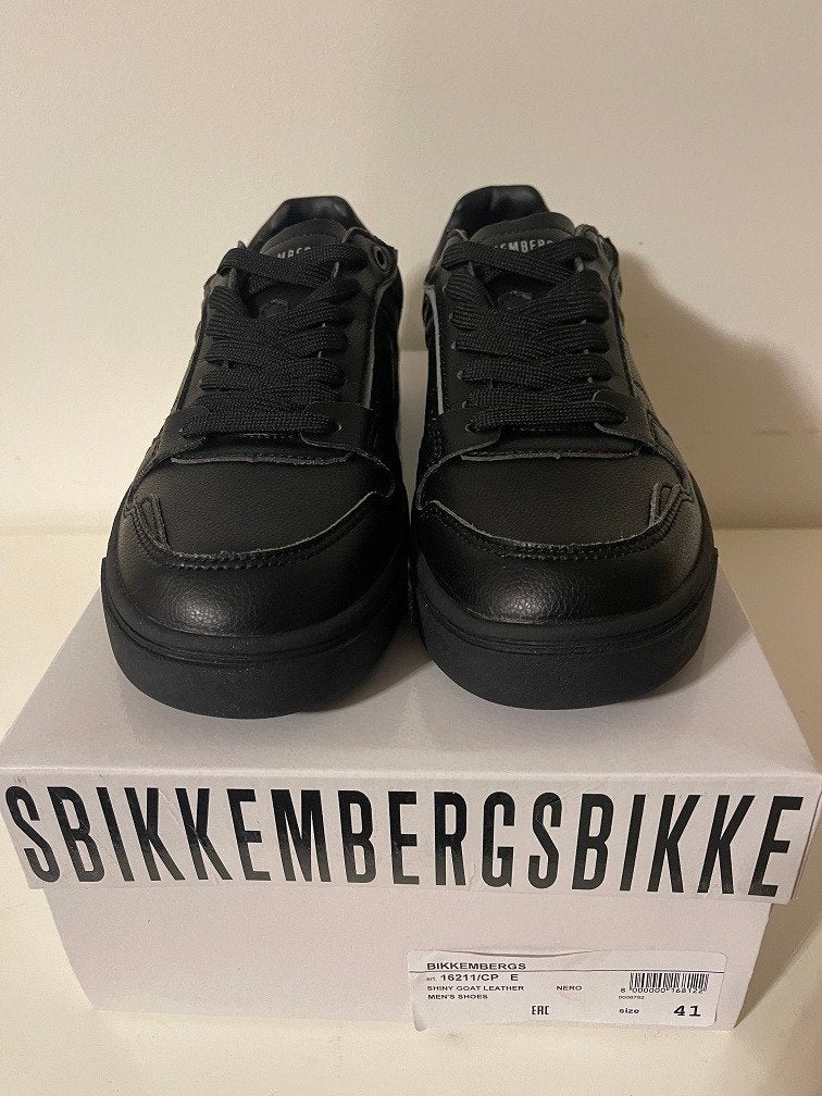 Nieuwe Bikkembergs zwarte lederen sneakers maat 41, Bikkembergs, Zwart, Nieuw, Ophalen of Verzenden