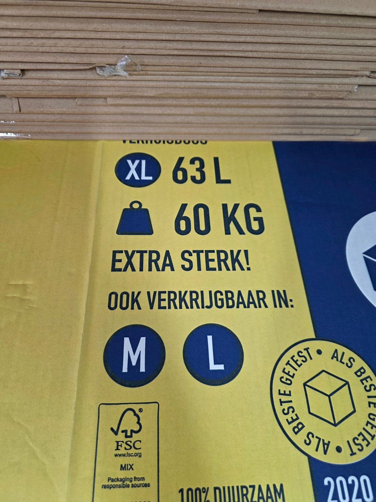 Verhuisdoos XL (50+ beschikbaar) €1/stuk, Ophalen, Opvouwbaar, 50 tot 75 cm, Minder dan 40 cm