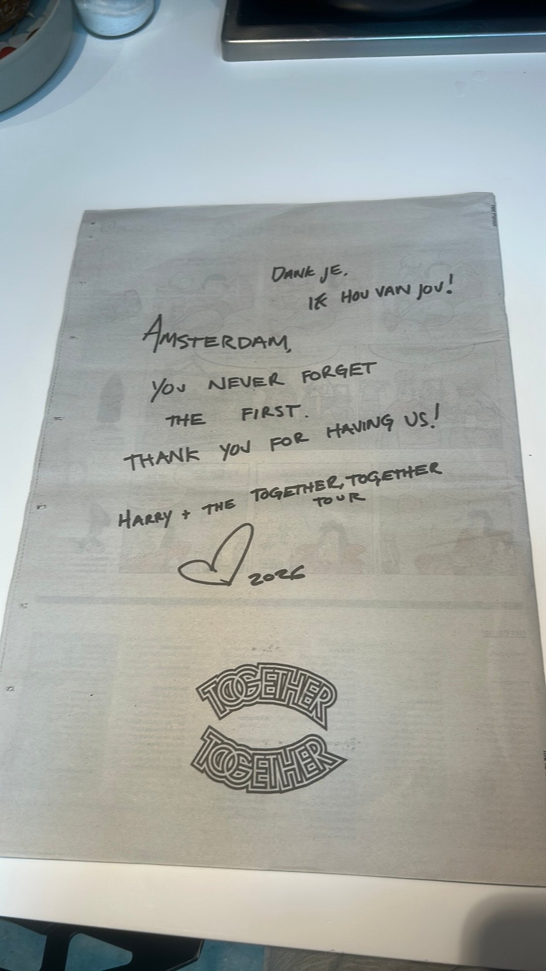 Het Parool krant - Harry Styles editie (2026), Verzamelen, Ophalen of Verzenden, 1980 tot heden, Nederland, Krant