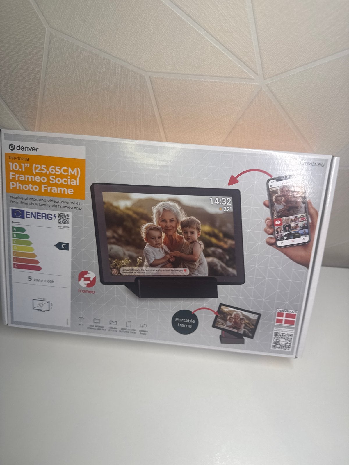 Denver 10.1” Frameo Social Fotolijst - ZGAN, Audio, Tv en Foto, Zo goed als nieuw, WiFi, 8 tot 12 inch, Ophalen