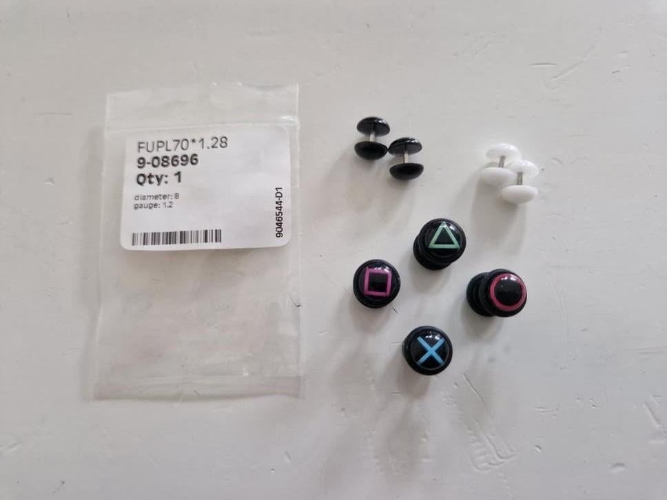 Playstation piercings en nep tunnels, Ophalen of Verzenden, Nieuw, Staal