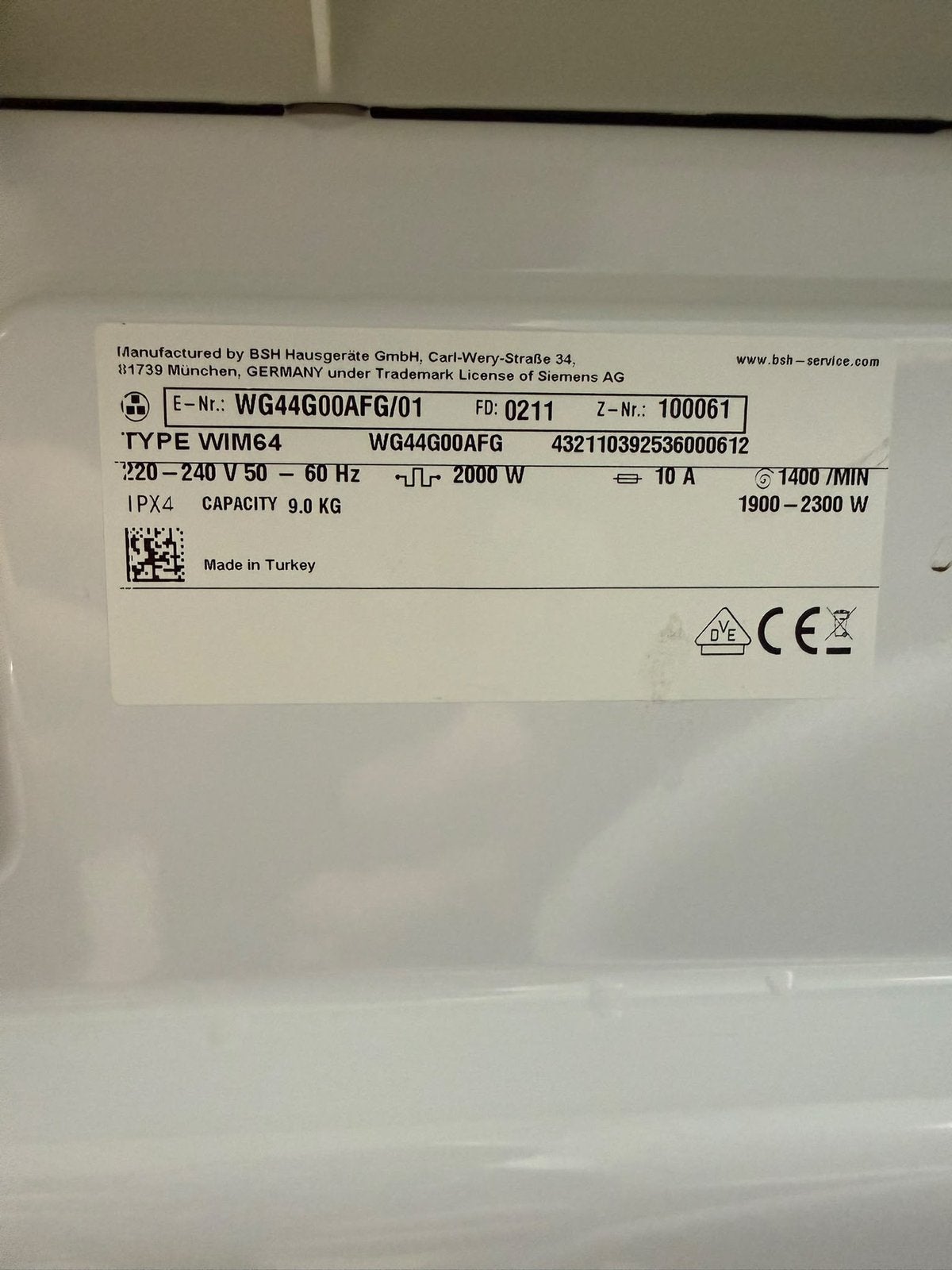 Foto 5 van Siemens iQ300 iSensoric 9KG Wasmachine