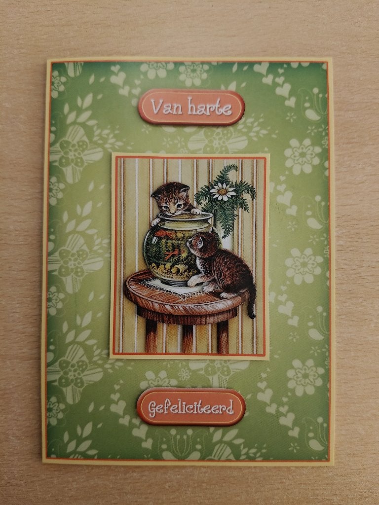 zelfgemaakte kaart nr. 46, Hobby en Vrije tijd, Kaarten | Zelfgemaakt, Ophalen of Verzenden, Nieuw, Overige thema's