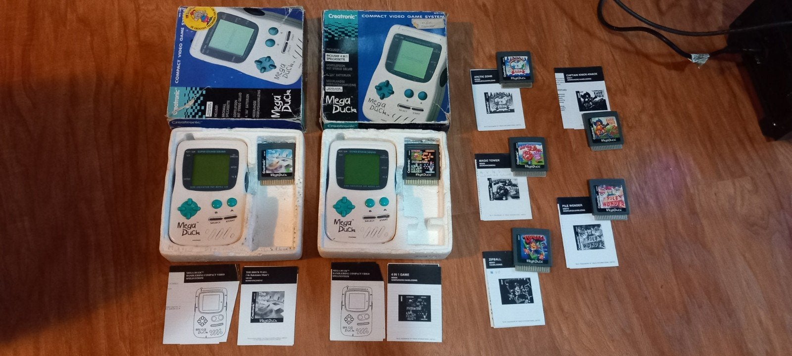 2x Vintage Creatronic Mega Duck Systemen + 7 Games, Spelcomputers en Games, Ophalen of Verzenden, Gebruikt