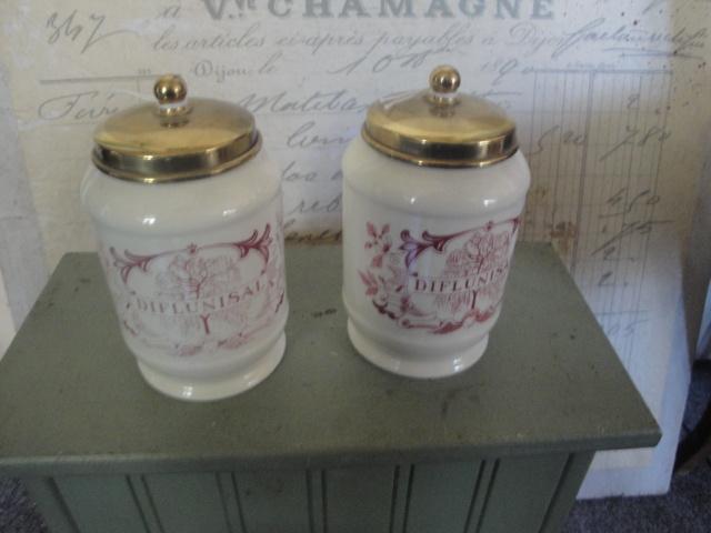 2 antieke apothekers potten, Antiek en Kunst, Antiek | Keramiek en Aardewerk, Ophalen of Verzenden
