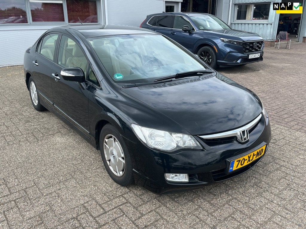Honda Civic 1.3 Hybrid Elegance 2E EIGENAAR//UNIEKKMS!//AIRC, Auto's, Honda, Zwart, Origineel Nederlands, Bedrijf, Hybride Elektrisch/Benzine