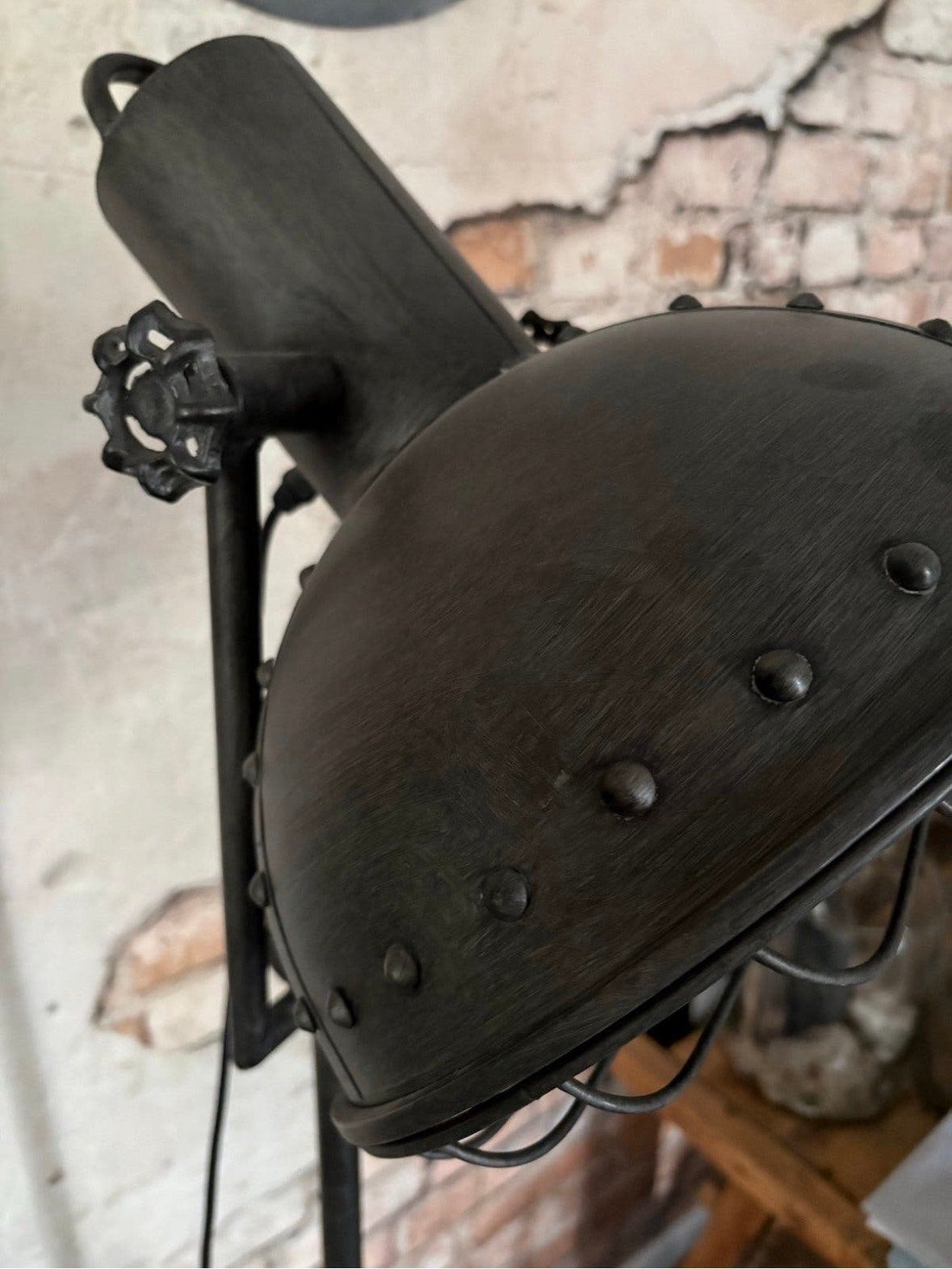 Industriële Vloerlamp met Statief - Stoer en Stijlvol, Ophalen, E27 (groot), Zo goed als nieuw, Metaal