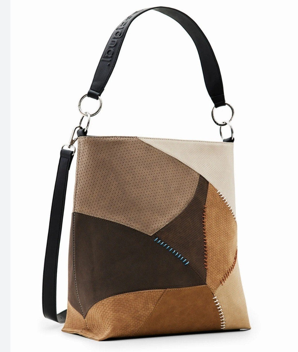 NIEUW DESIGUAL HAND/SCHOUDERTAS, Verzenden, Nieuw, Beige, Handtas