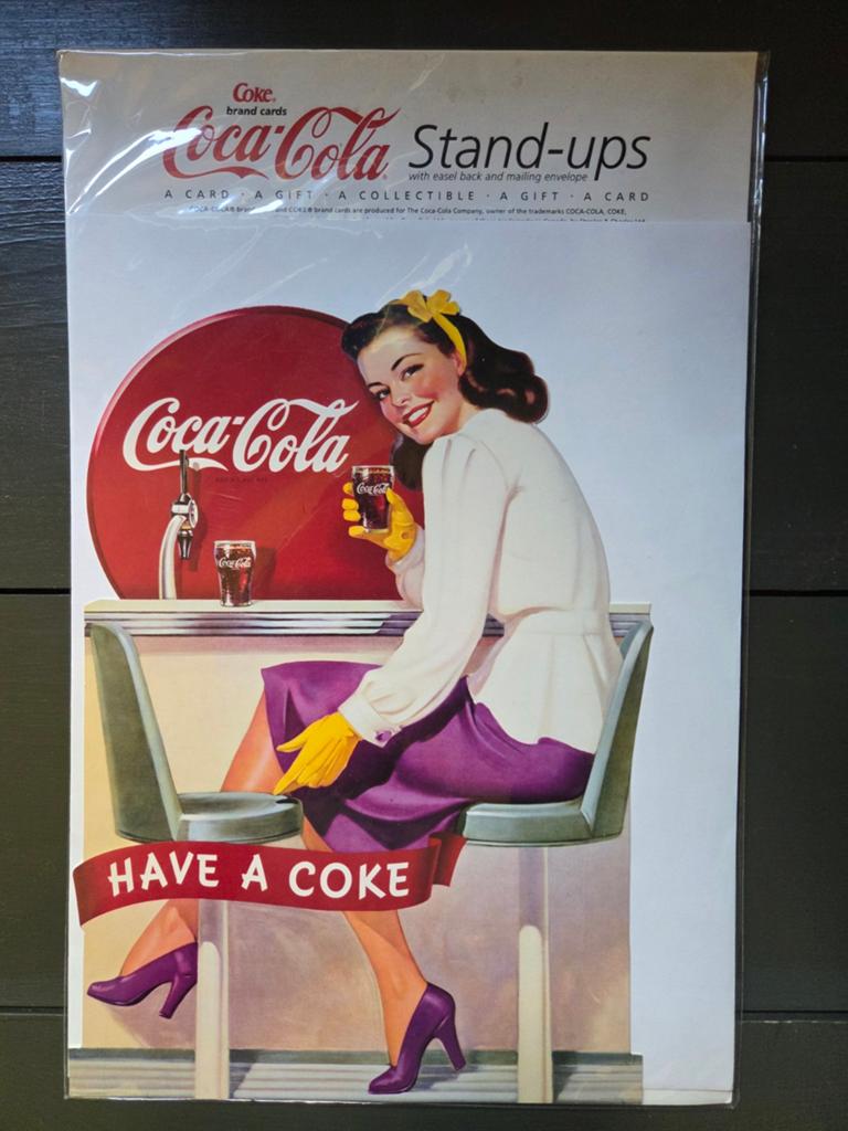 Coca Cola stand-up kaart plus envelop, Ophalen of Verzenden, Nieuw, Reclamebord