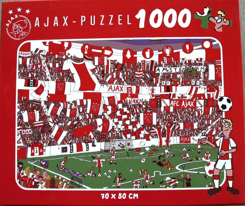 Ajax puzzel 1000 stukjes 70x50 cm, Ophalen, 500 t/m 1500 stukjes, Zo goed als nieuw, Legpuzzel