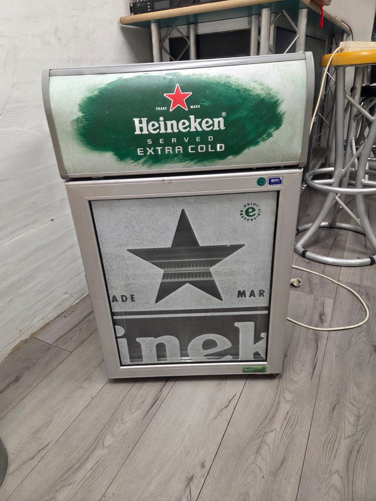 Dranken koelkast heineken extra cold, 200 liter of meer, Ophalen, Zonder vriesvak, 160 cm of meer
