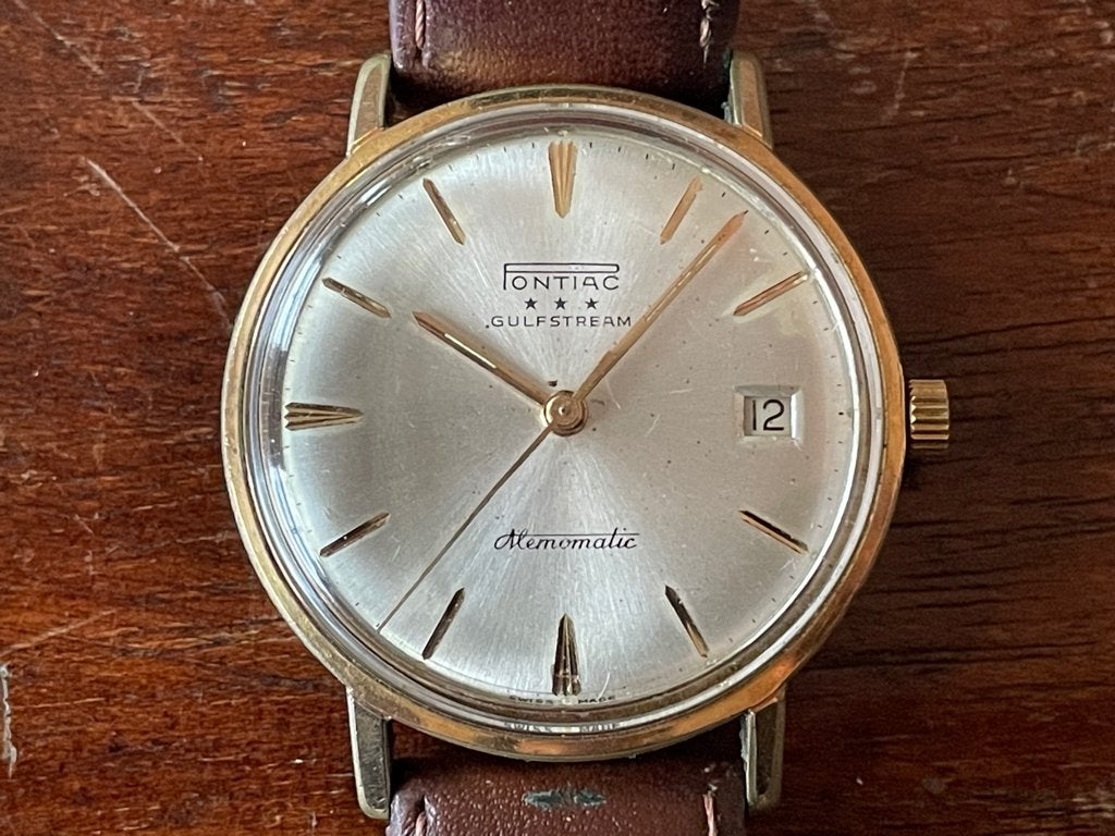 Pontiac Gulfstream memomatic horloge, Sieraden, Tassen en Uiterlijk, Horloges | Antiek, Overige merken, Overige materialen, Met bandje