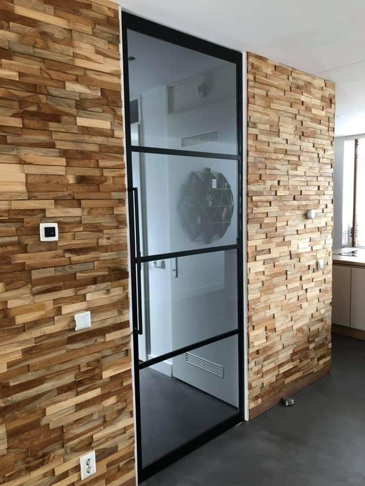 Nu of nooit! Mooie Stalen taatsdeur met rookglas - 259x96cm, Ophalen, Gebruikt, 80 tot 100 cm, 215 cm of meer