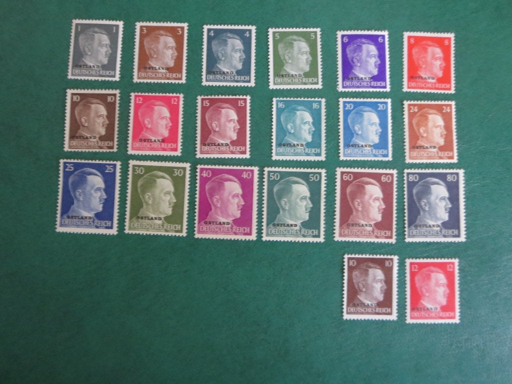 Duitse Rijk  Bezet Ostland NR 1 - 20    1941, Postzegels en Munten, Postzegels | Europa | Duitsland, Verzenden, Duitse Keizerrijk