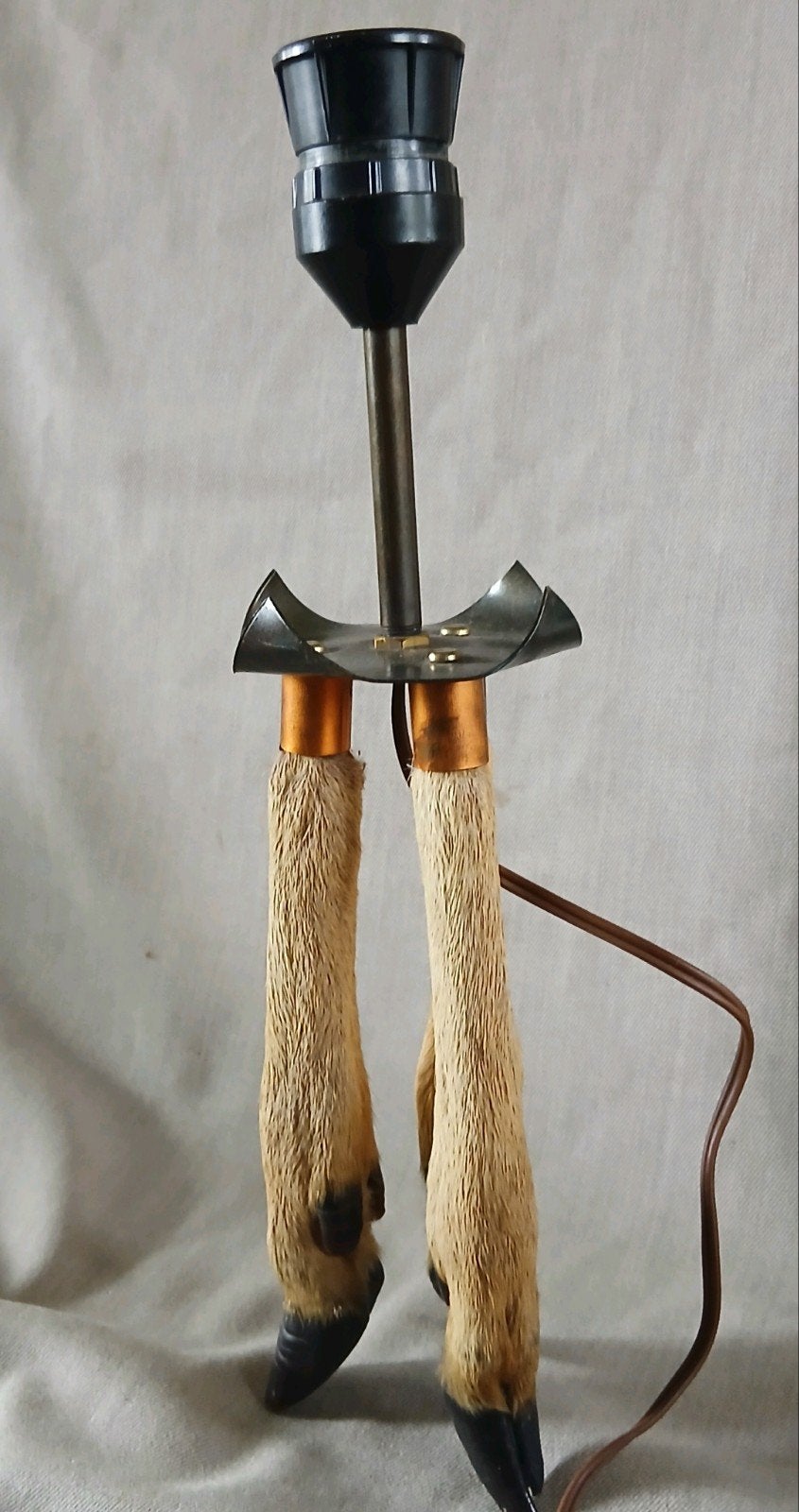 Vintage lampen, 3 Hertenpootjes, Ophalen of Verzenden, Hert